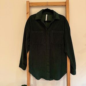 Oversized corduroy button up jacket from Aritzia
